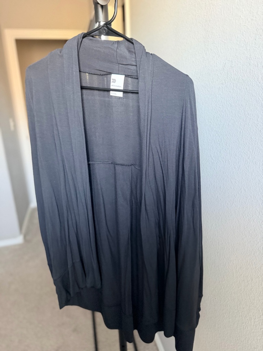 all in motion Black Lightweight Open-Front Cardigan
